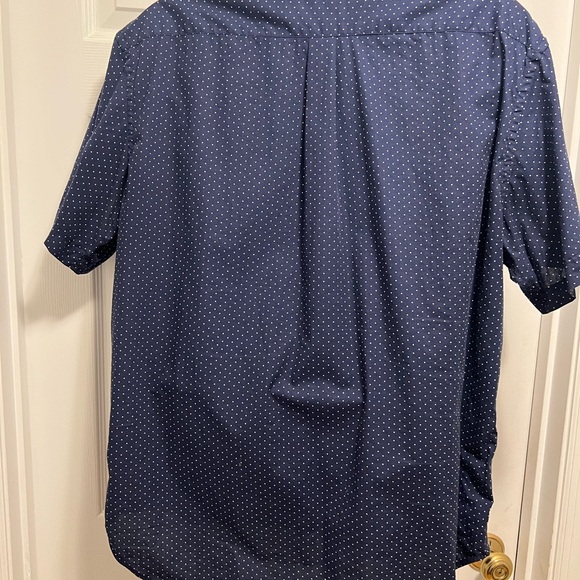 Old Navy Men's Dark Blue Dotted Shirt - Picture 2 of 3
